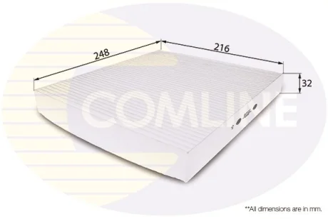 Comline - Фільтр салону (аналогWP9036/LA120) COMLINE EKF122