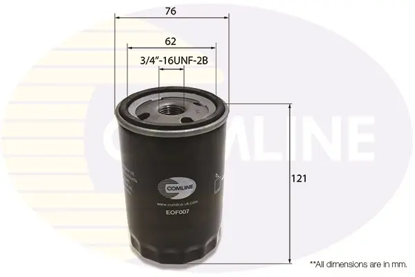 Comline - Фільтр оливи (аналогWL7070/OC47) COMLINE EOF007 (фото 1)