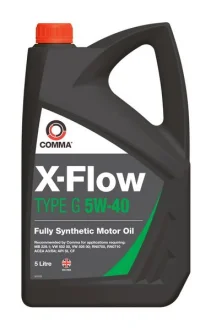Моторна олива X-FLOW (5L) 5W40 API CF SL ACEA A3 B4 MB 229.1 RENAULT RN 0700 RENAULT RN 0710 VW 502.00 VW 505.00 COMMA X-FLOW G 5W40 SYNT 5L