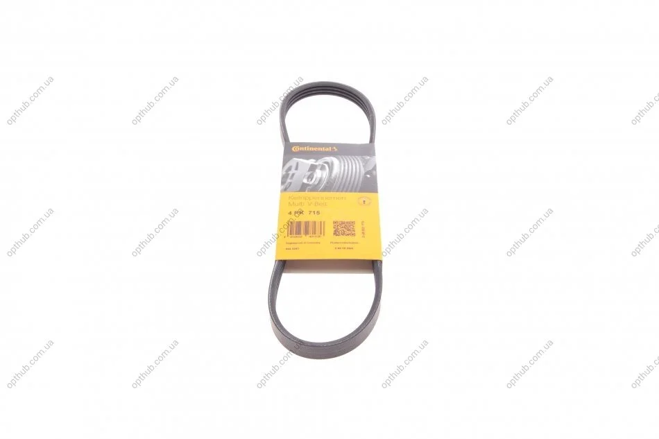 Полікліновий ремень DAEWOO, CHEVROLET Matiz (M200,M250) 1.0 [B10S1](Вир-во ContiTech) Contitech 4PK715 (фото 1)