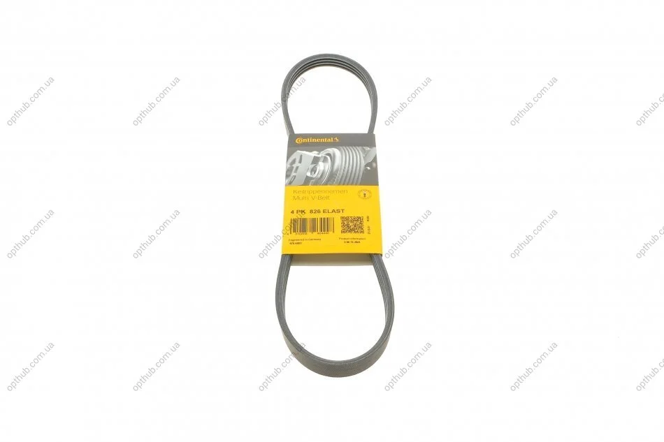 Ремінь генератора Subaru Forester/Impreza/Legacy/Outback 2.0/2.5AWD/WRX 08- CONTINENTAL (opt-om) Contitech 4PK826 ELAST (фото 1)
