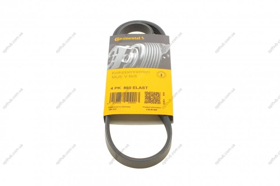 Полікліновий ремінь (Вир-во ContiTech) 4PK860ELAST Contitech 4PK860 ELAST (фото 1)