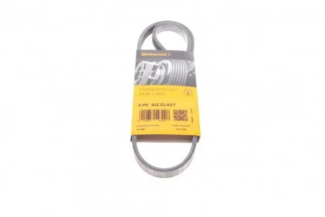 Ремень поликлиновой (Пр-во ContiTech) 4PK922ELAST Contitech 4PK922 ELAST