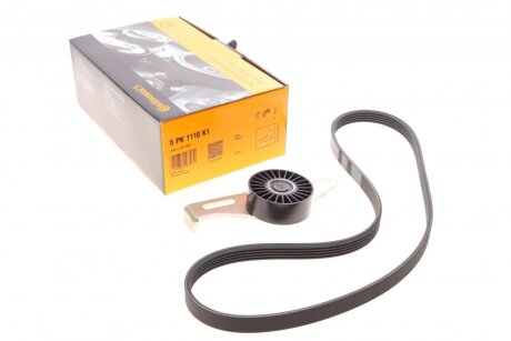 Роликовий модуль натягувача ременя (ролик, ремінь) DACIA LOGAN/SANDERO 1.4-1.6 2007- Contitech 5PK1110K1