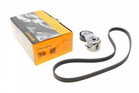 Комплект ременя генератора Fiat Doblo/Opel Combo 1.4 05- (5PK1150) CONTINENTAL UA63 Contitech 5PK1150K1