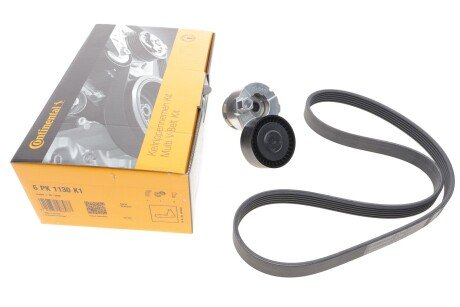 Комплект ременя генератора Renault Kangoo/Megane/Scenic 1.6 16V/1.5 dCi 02- (6PK1130) UA63 Contitech 6PK1130K1 (фото 1)