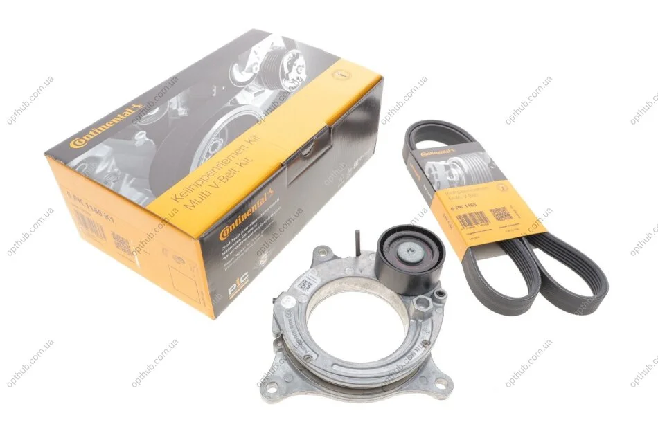 Комплект ременя генератора BMW 3 (F30/F80) 1.5/2.0 B38/B46/B48 15-18 CONTINENTAL (opt-om) Contitech 6PK1165K1 (фото 1)