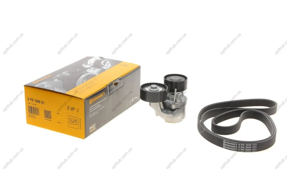 Комплект ременя генератора BMW 3 (E90/F30/F80)/5 (F10)/X5 (F15/F85)/X6 (F16/F86) N47/N57 07-19 UA63 Contitech 6PK1698K1 (фото 1)