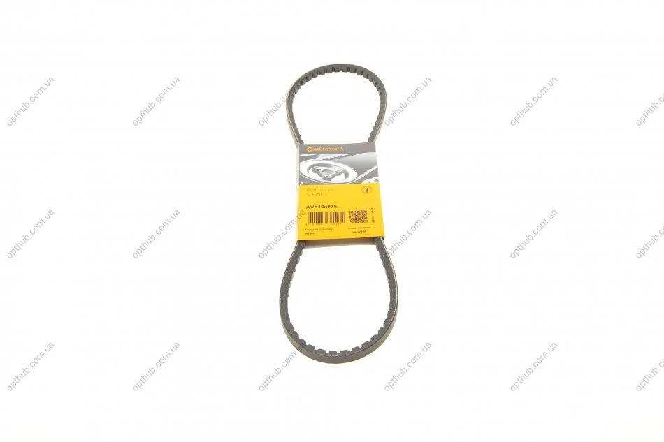 Ремінь генератора VW T4 1.9D/TD 90-03/Toyota Corolla/Land Cruiser 1.6i/2.4D 82-90 CONTINENTAL UA63 Contitech AVX10X975 (фото 1)