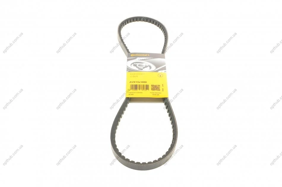 Ремінь генератора VW Golf 1.5/1.6 77-83/Toyota Hilux/Land Cruiser 1.8/3.5 83-01/Audi 100 2.0D UA63 Contitech AVX13X1050 (фото 1)