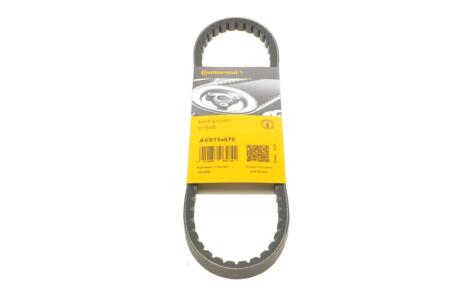 Ремінь генератора Hyundai Accent 00-10/Kia Cerato/Rio 1.4-1.6 04- CONTINENTAL UA63 Contitech AVX13X670