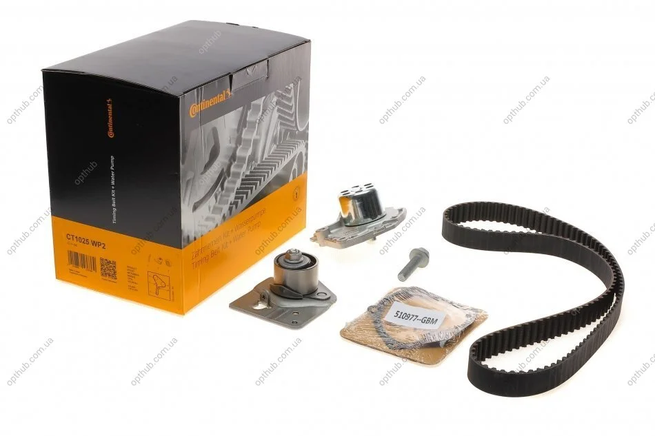 Ремкомплект ГРМ с водяным насосом (Пр-во ContiTech) Contitech CT1025WP2 (фото 1)