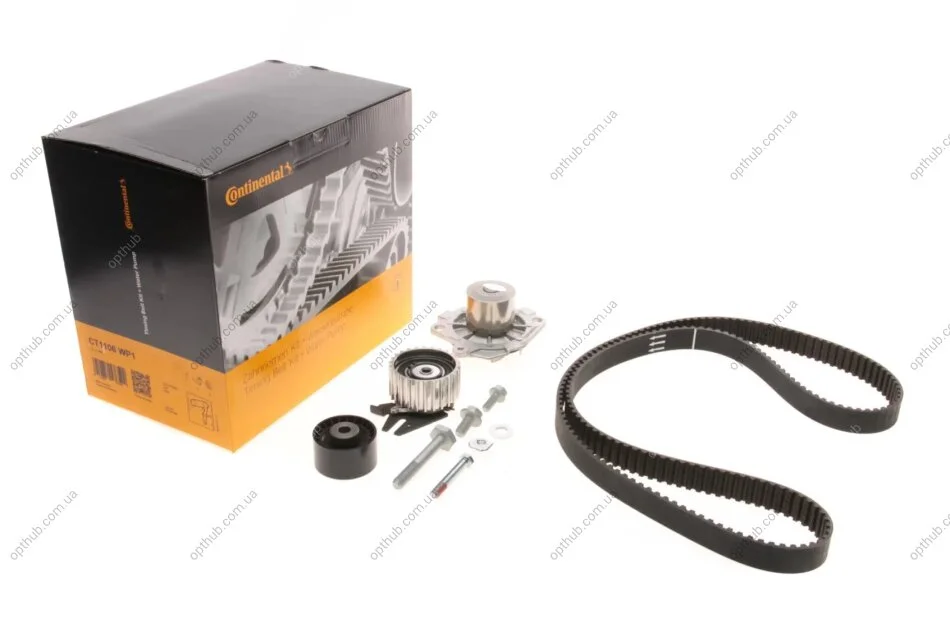 Комплект ГРМ + помпа Opel Astra/Fiat Grande Punto 1.9CDTI 04-15 (24x190z) CONTINENTAL CT1106WP1 (opt-om) Contitech CT1106 WP1 (фото 1)