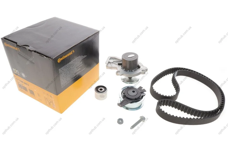 Комплект ГРМ + Помпа Audi A1/Skoda Fabia/VW Polo 1.4 TDI 14- (25x145z) CONTINENTAL UA63 Contitech CT1168WP2 (фото 1)