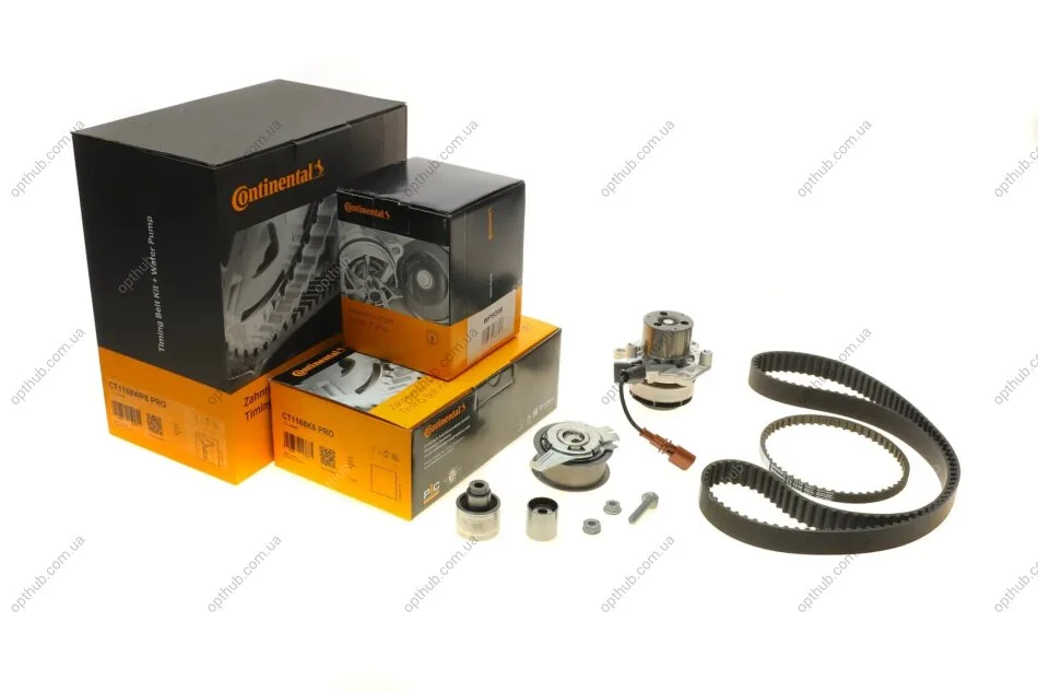 Комплект ГРМ + помпа Audi A3/A4/A5/A6/Q3/VW Caddy/T6 2.0TDI 15-/Golf VII 1.6TDI/2.0TDI 1 (opt-om) Contitech CT1168WP8PRO (фото 1)