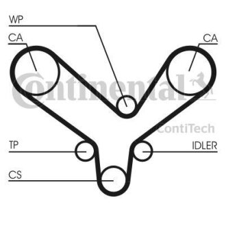 Комплект ремня грм + Помпа Contitech CT726WP2