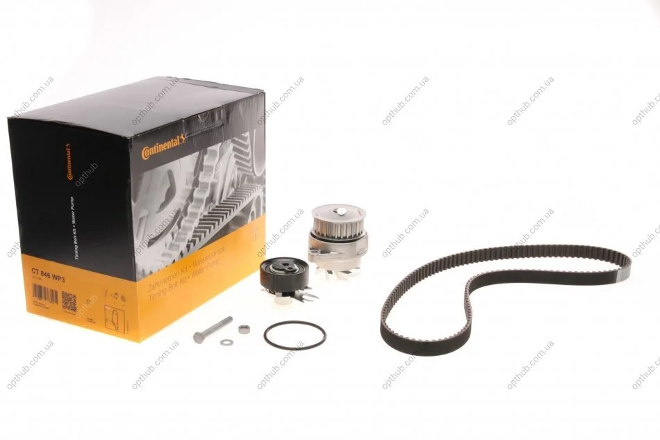 Роликовый модуль натяжителя ремня (ролик, ремень, насос) VW, SEAT 1.4/94-01 Contitech CT846WP3 (фото 1)