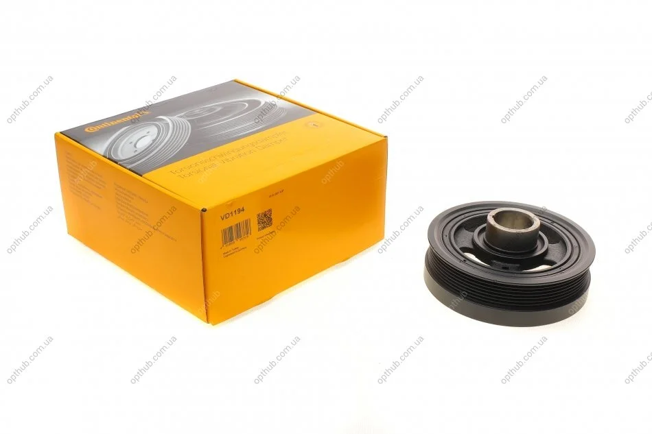 Шків колінвалу Toyota Hilux 2.5/3.0D-4D 01-15/Land Cruiser Prado 3.0D-4D 02-/Hiace 2.5D-4D 04- (opt-om) Contitech VD1194 (фото 1)