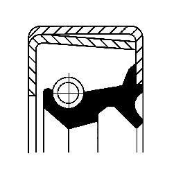 Сальник маточини колеса CORTECO 12012696B