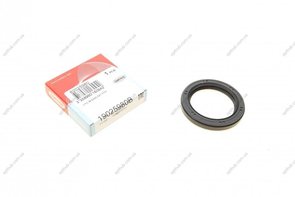 Сальник колінвалу (передній) Mazda 3/ MX3/ MX5 1.3-1.8 16V 89-05 (36.5x50.5x7) UA63 CORTECO 19025980B (фото 1)