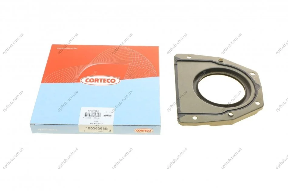 Сальник двигуна REAR FORD 1.25/2,0 ZETEC 80X142/168X15 PTFE в корпусі після 11.99 (вир-во Corteco) CORTECO 19036358B (фото 1)