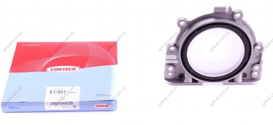 Сальник двигуна REAR VAG 1.6/1.8/2.0 98-> у корпусі, з монтажною оболонкою PTFE (вир-во Corteco) CORTECO 20019557B (фото 1)