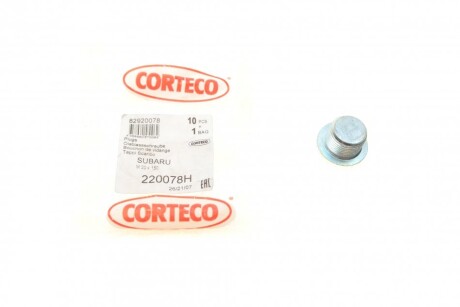 Пробка піддону картера зливна Subaru Forester 97- (opt-om) CORTECO 220078H