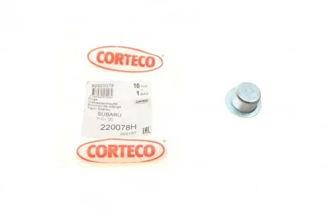 Пробка пиддону картера зливна Subaru Forester 97- (opt-om) CORTECO 220078H