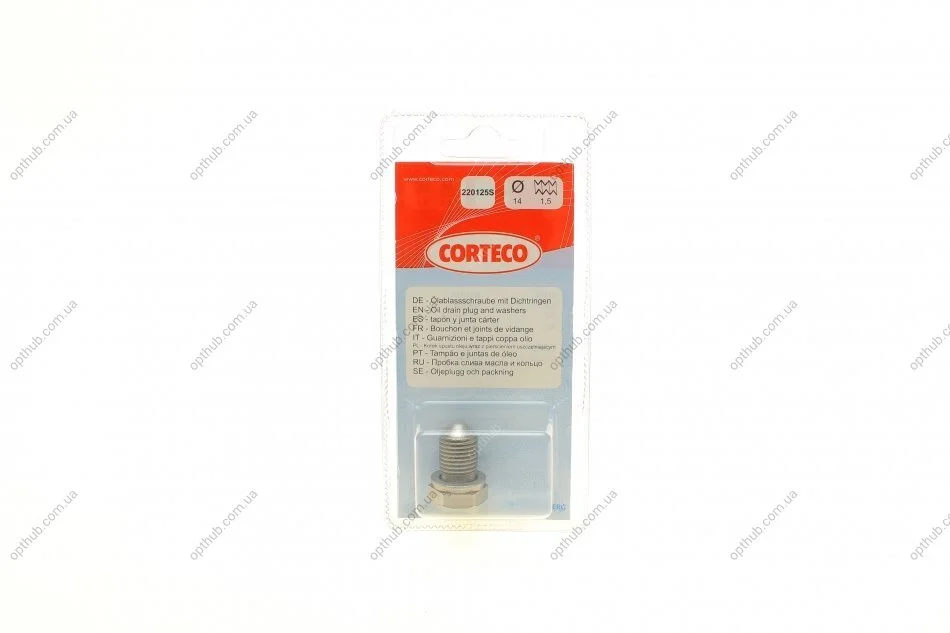 Болт зливу оливи VW Caddy III/T5/Crafter (opt-om) CORTECO 220125S (фото 1)