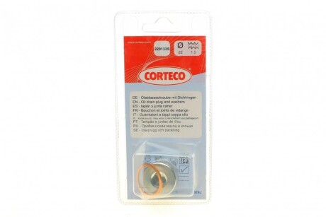 Болт зливу оливи Fiat Ducato 94- (M22x1,5) UA63 CORTECO 220133S