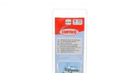 Болт зливу оливи Fiat Doblo 10-/Ducato 06-/ Opel Astra 04-15 (M18x1.5) UA63 CORTECO 220140S