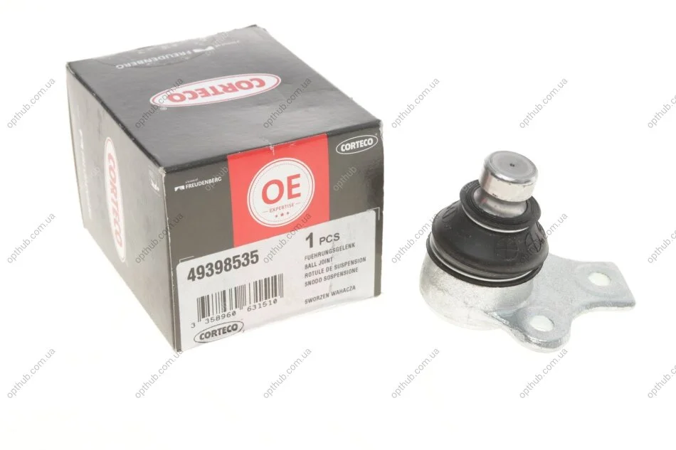 Опора шаровая (передняя/снизу)) VW Golf 83-02 (d=19mm) UA63 CORTECO 49398535 (фото 1)