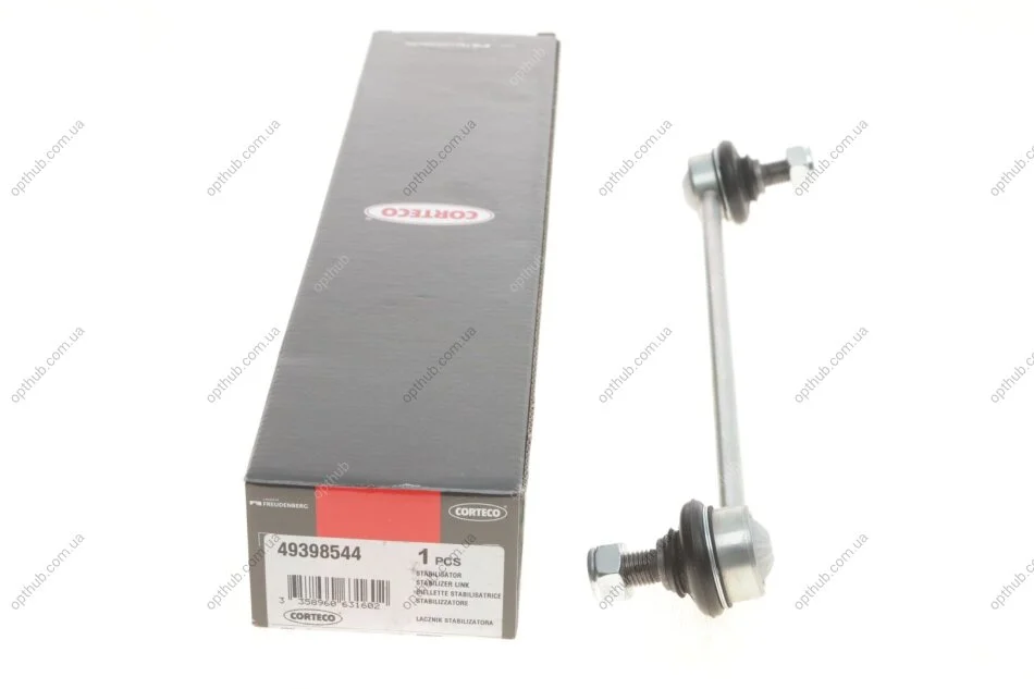 Тяга стабілізатора (переднього) Opel Astra G 98-09/Astra H 04-14/Zafira A 99-05/B 05-15 UA63 CORTECO 49398544 (фото 1)