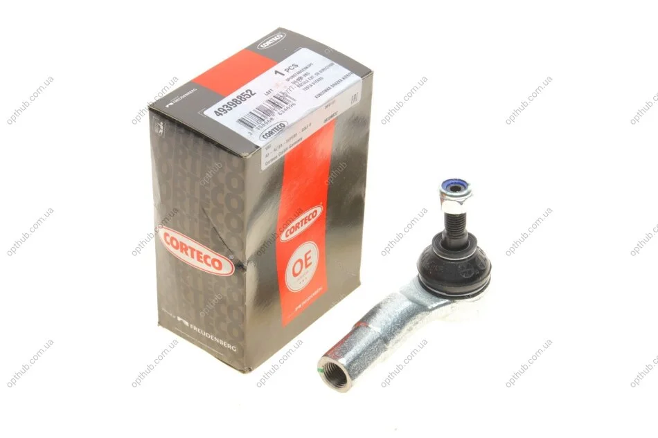 Наконечник тяги рульової (L) Audi A3/Seat Toledo/Leon/Altea/VW Golf V/VI/Jetta III 03- UA63 CORTECO 49398852 (фото 1)