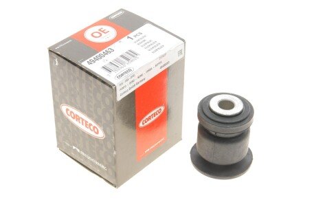 Сайлентблок важеля (переднього/знизу/спереду) Citroen Nemo/Fiat Doblo/Opel Combo 01- UA63 CORTECO 49400463