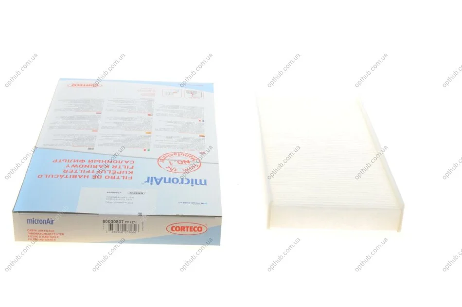 Фільтр салону Citroen C5/C6/Peugeot 407 04- UA63 CORTECO 80000807 (фото 1)