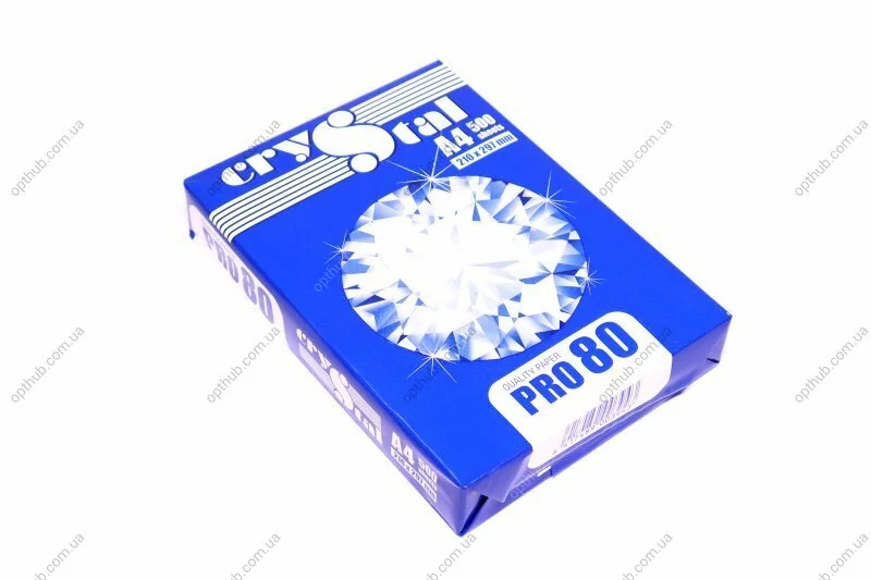 Бумага офисная A4 80 г/м2, CRYSTAL PRO (500л)) Crystal Pro Папір A4 80г/м2 (фото 1)