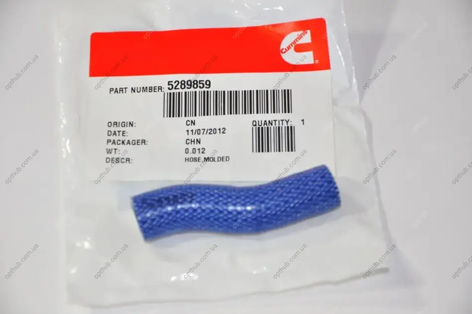 Патрубок EGR Cummins ISF 2.8 (шланг) нижний от клапана к охладителю (силикон) (пр-во Cummins) CUMMINS 5289859F (фото 1)