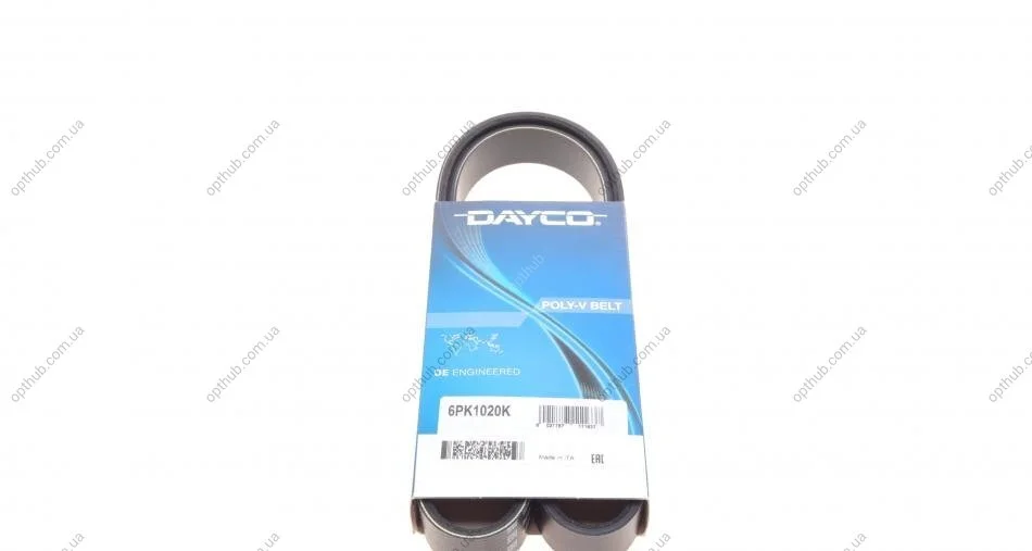 Ремінь поліклиновий PEUGEOT (OEM 5750ZQ) DAYCO 6PK1020K (фото 1)