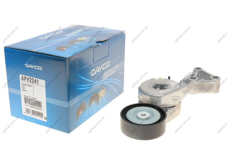 Натяжник ременя генератора VW T5 2.0 03-/Caddy III 1.6/2.0 BiFuel/EcoFuel 04-15 (70x24) UA63 DAYCO APV2241 (фото 1)