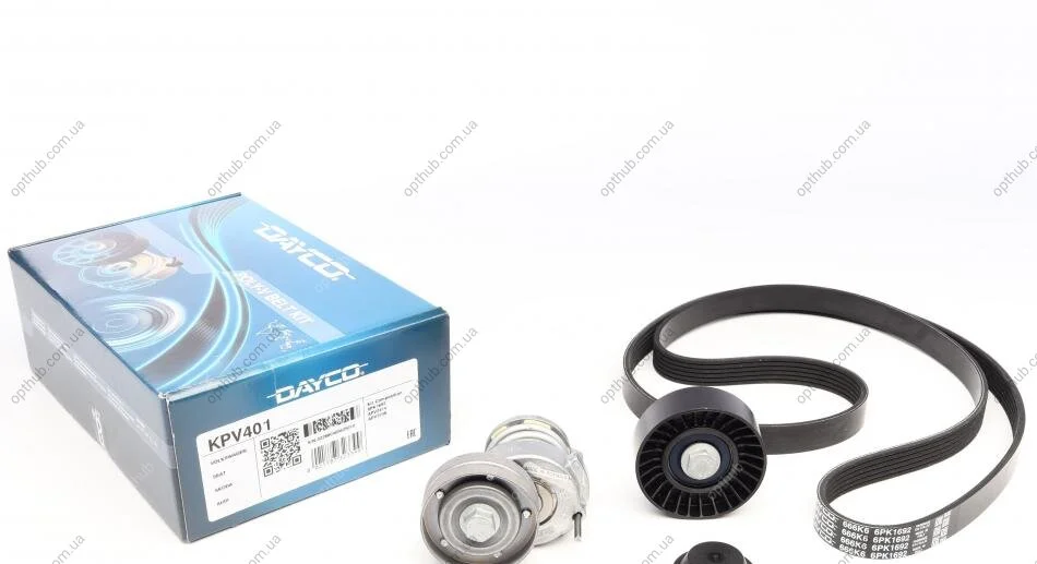 Комплект ременя генератора VW Caddy III 1.2TSI 09- (6PK1693) UA63 DAYCO KPV401 (фото 1)