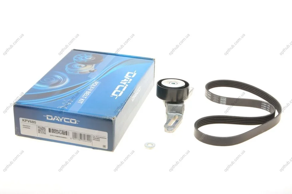 Комплект ременя генератора Peugeot Partner 91-15 (opt-om) DAYCO KPV685 (фото 1)
