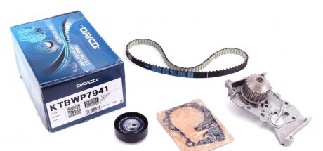 Роликовий модуль натягувача ременя (ролик, ремінь, помпа) DACIA DOKKER, LODGY, LOGAN, LOGAN PICK-UP, -ua DAYCO KTBWP7941