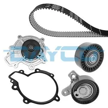 Комплект ГРМ (ремінь + ролик + водяний насос) CHEVROLET CAPTIVA, CRUZE, EPICA, LACETTI, NUBIRA OPEL ANTARA A 2.0D 01.05- DAYCO KTBWP9760 (фото 1)