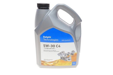 Олива 5W30 Prestige Super Plus C4 (5L) (Renault RN0720/MB 229.51/MB226.51) (opt-om) Delphi 28236325