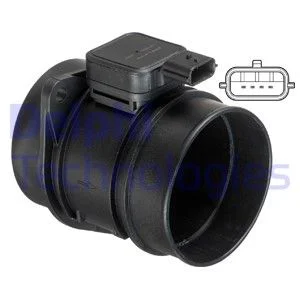 Витратомір повітря (4 pin, модуль) OPEL MOVANO B RENAULT GRAND SCENIC III, MASTER III, MEGANE, MEGANE III, SCENIC III 2.0D/2.3D 02.09- Delphi AF10628-12B1