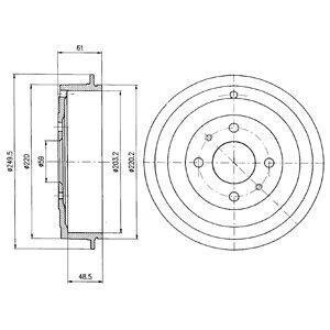 Тормозной барабан Delphi BF366