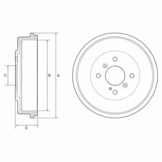 Барабан гальмівний Delphi BF565