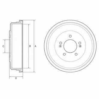 Барабан гальмівний Delphi BF599
