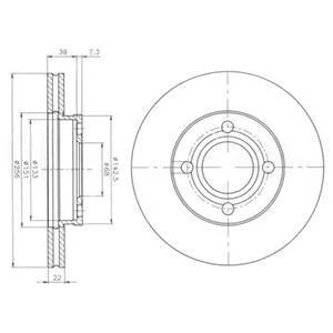 Диск гальмівний Delphi BG2272